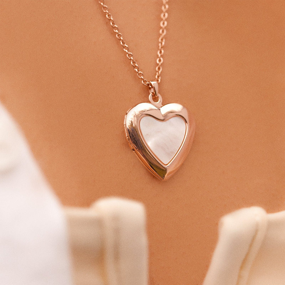 Stone Heart Locket Necklace 6