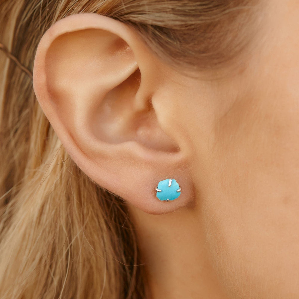Raw Gemstone Stud Earrings 8