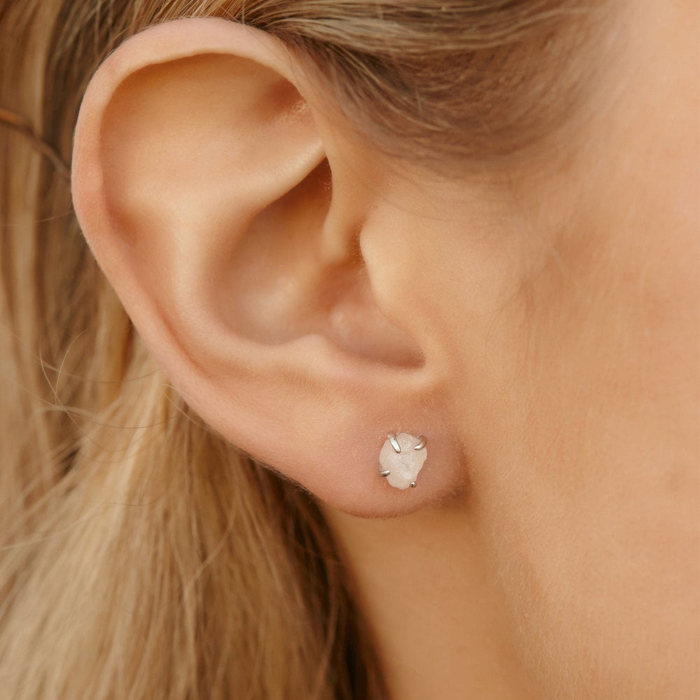 Raw Gemstone Stud Earrings 6