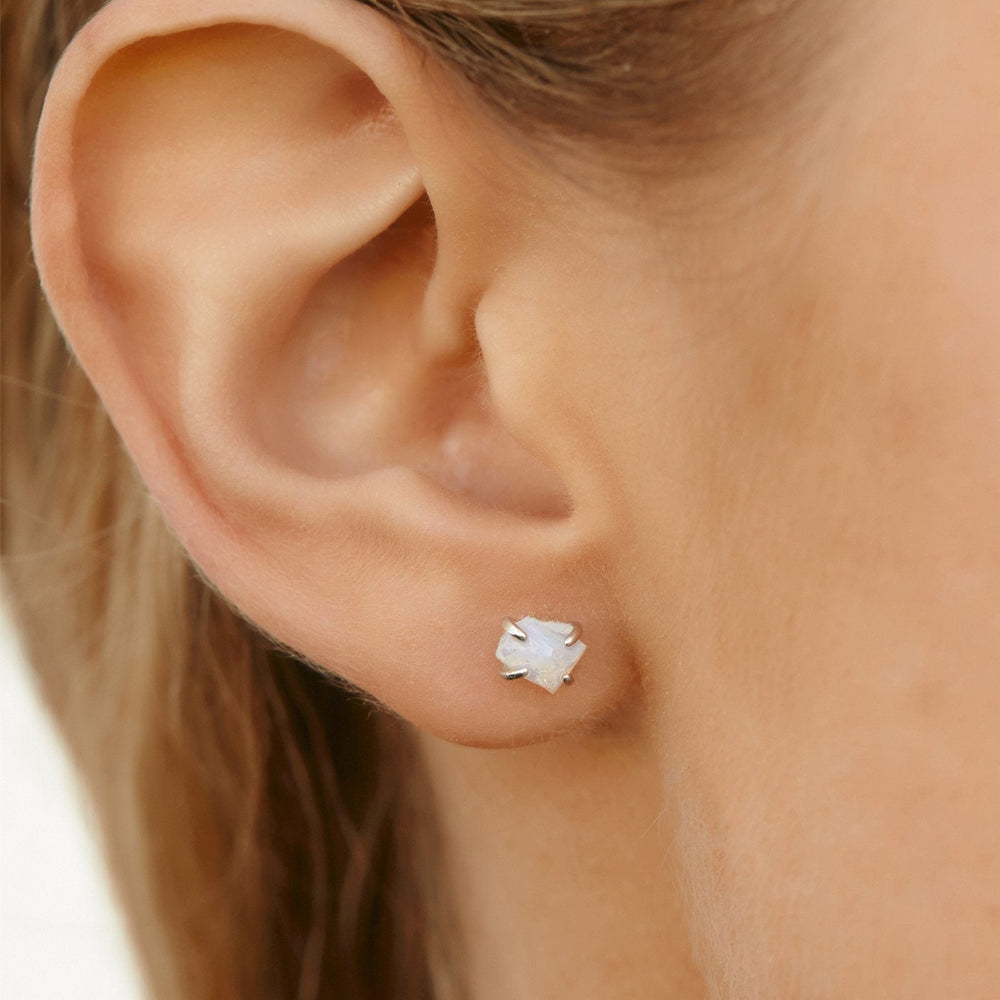 Raw Gemstone Stud Earrings 10