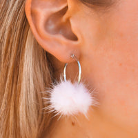 Puff Hoop Earrings Gallery Thumbnail