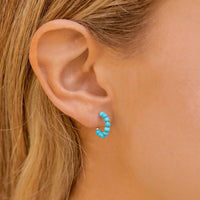 Turquoise Hoop Earrings Gallery Thumbnail
