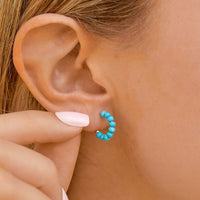 Turquoise Hoop Earrings Gallery Thumbnail