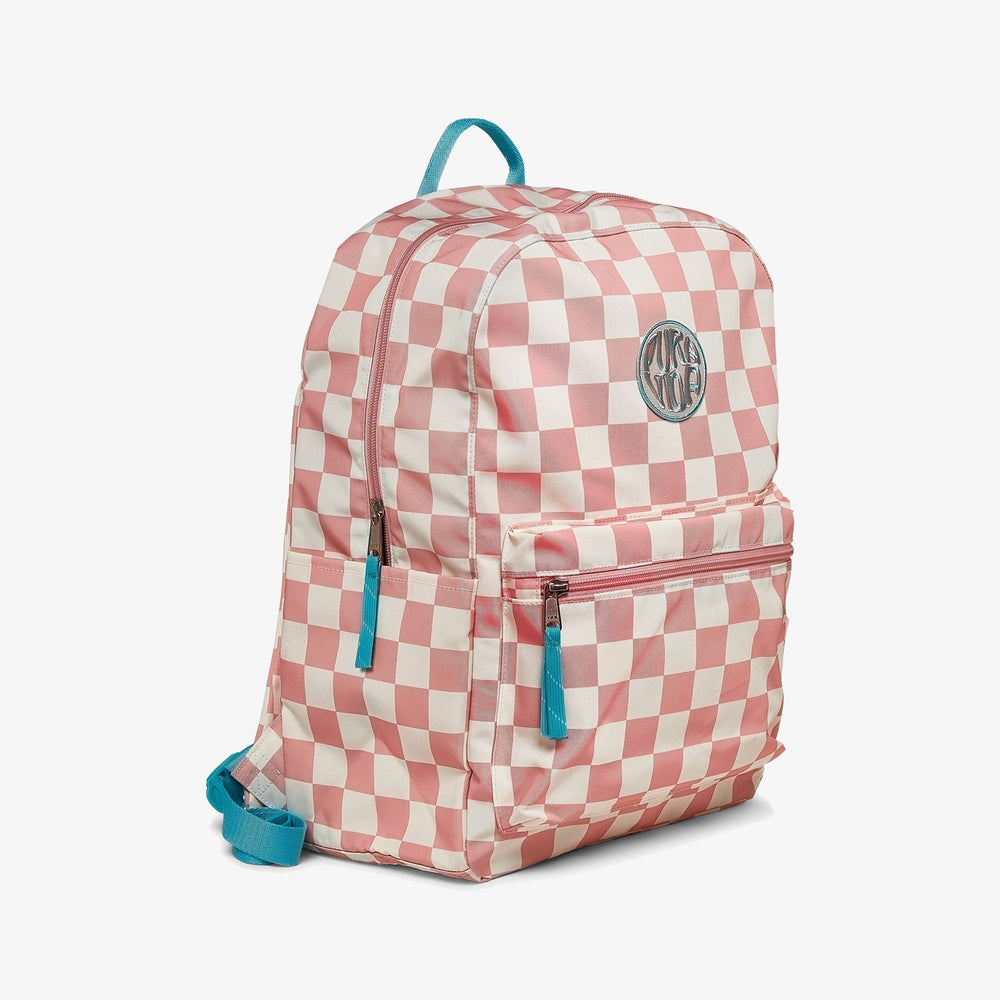 Pink Checkered Classic Backpack 3