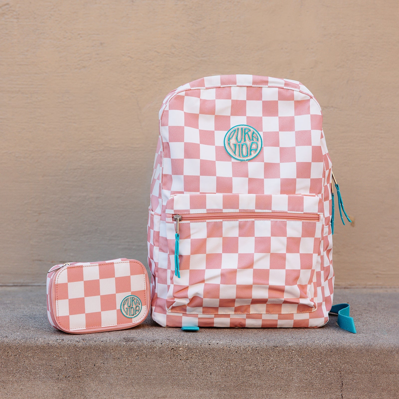 Checkered clearance rose backpack