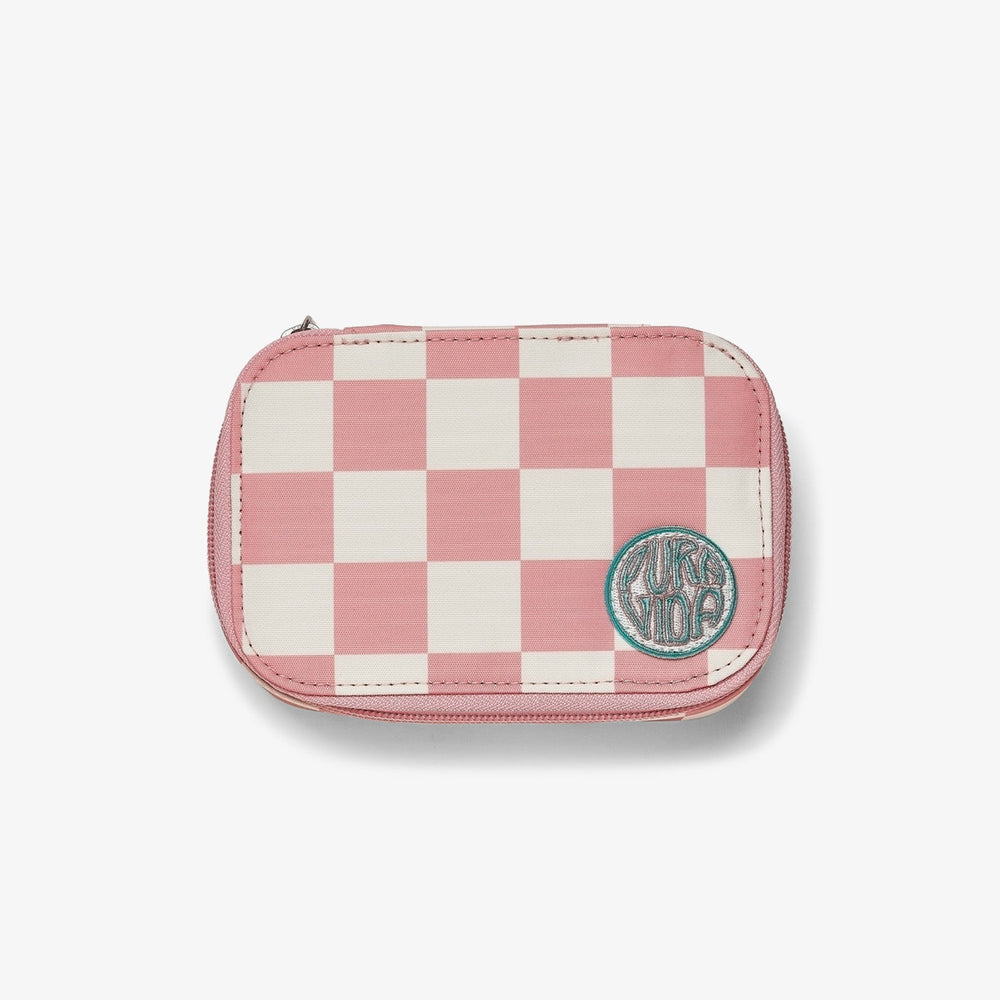 Pink Checkered Jewelry Case 4