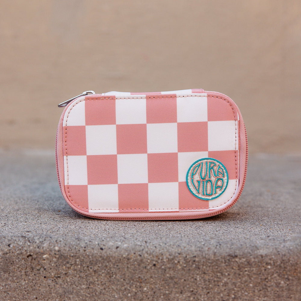Pink Checkered Jewelry Case 6