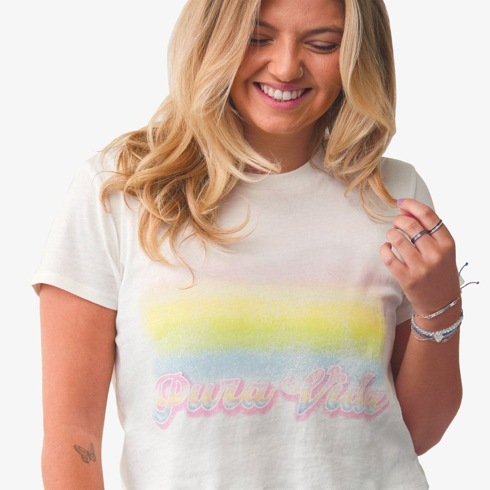 Pura Vida Rainbow Crop Tee 6