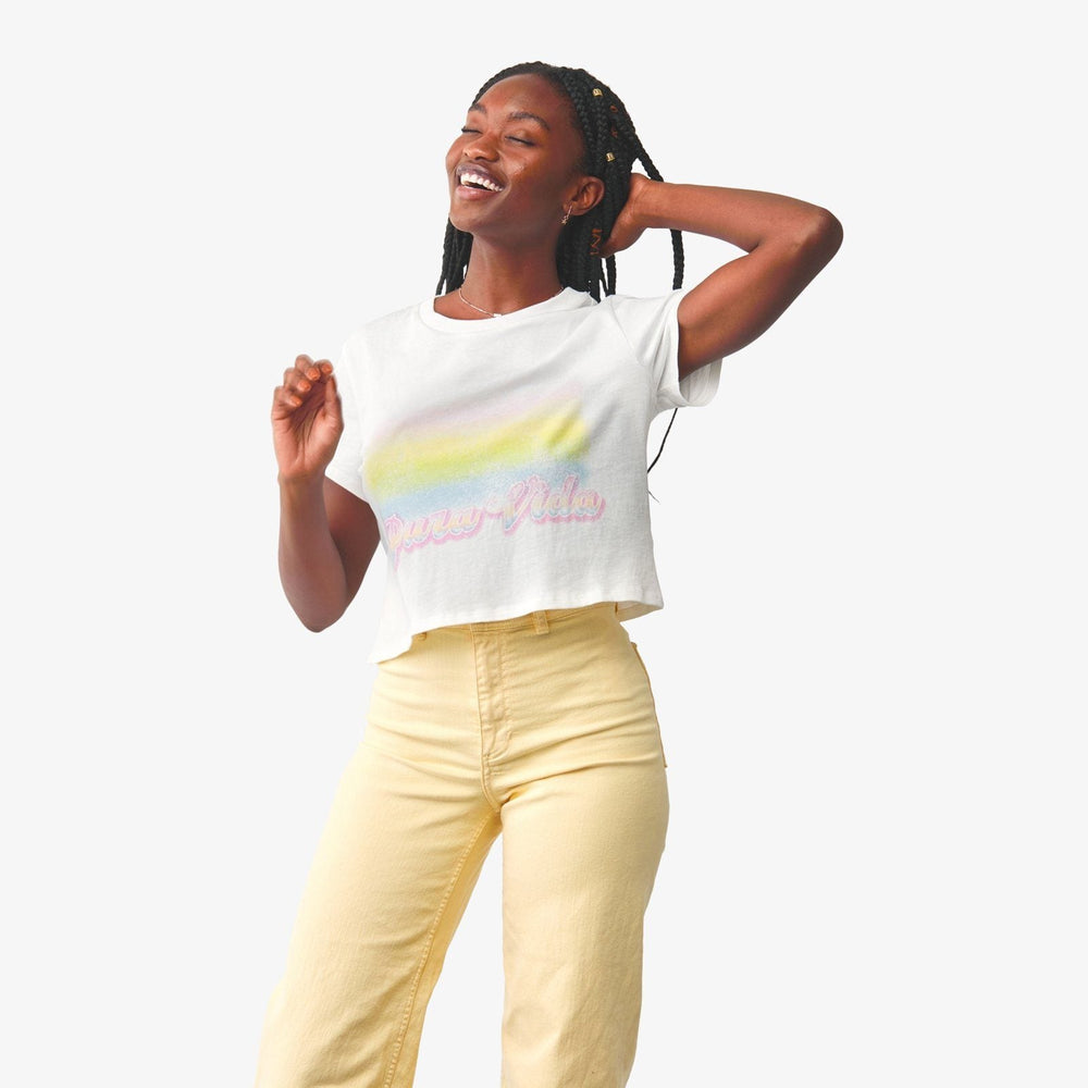 Pura Vida Rainbow Crop Tee 7