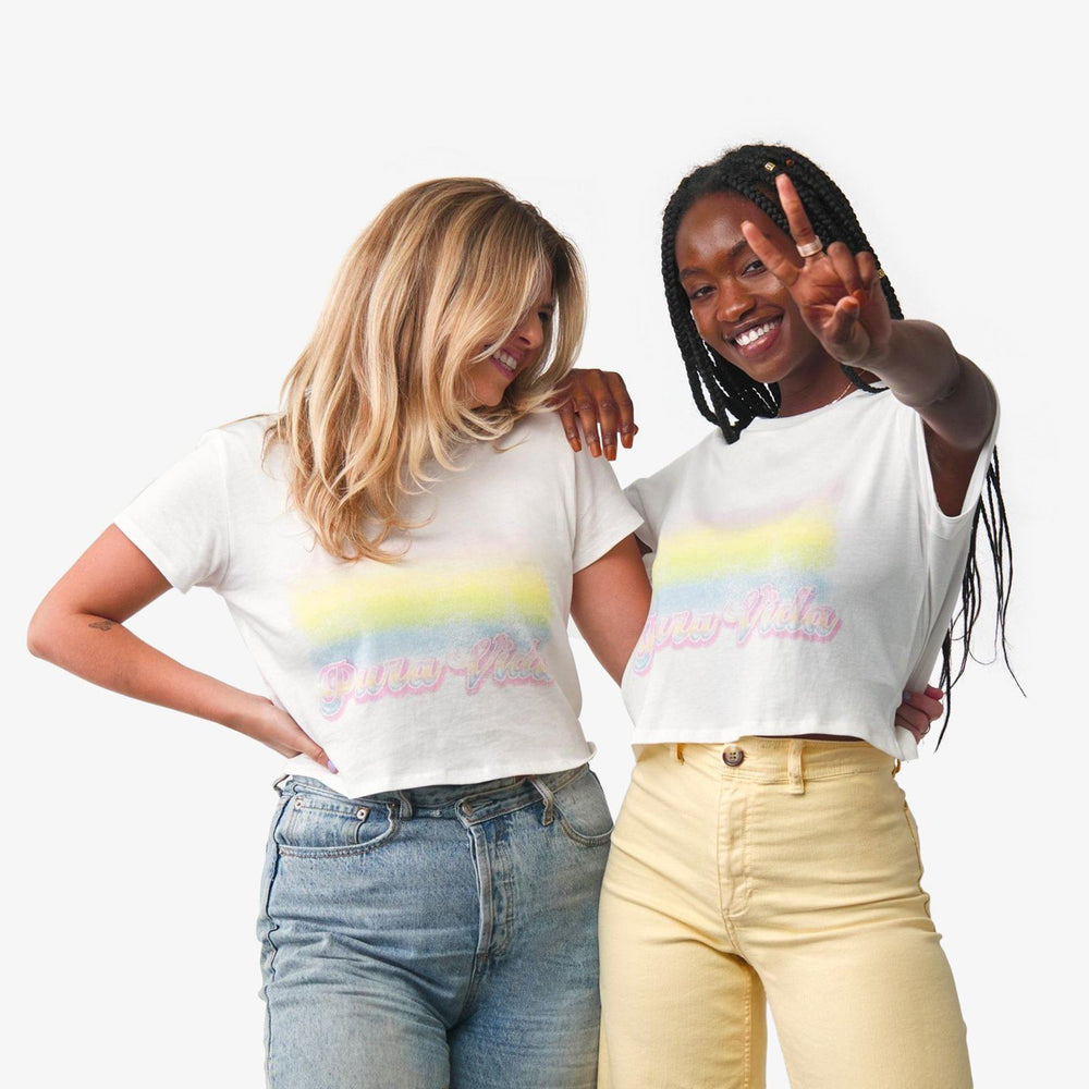 Pura Vida Rainbow Crop Tee 5