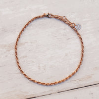 Twisted Rope Chain Anklet Gallery Thumbnail
