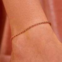 Twisted Rope Chain Anklet Gallery Thumbnail