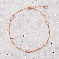 Dainty Hearts Anklet Gallery Thumbnail