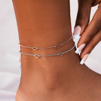 Dainty Hearts Anklet Gallery Thumbnail