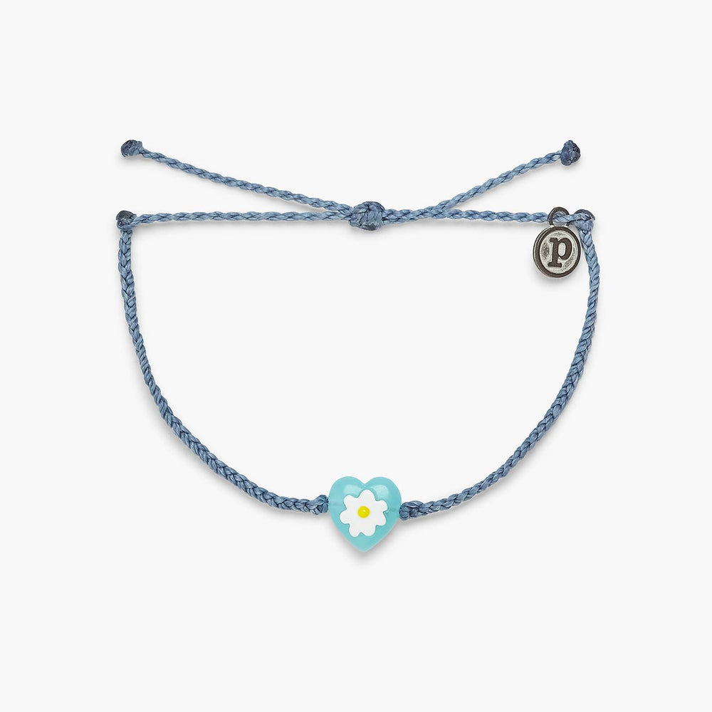 Daisy Heart Bead Charm Bracelet 1