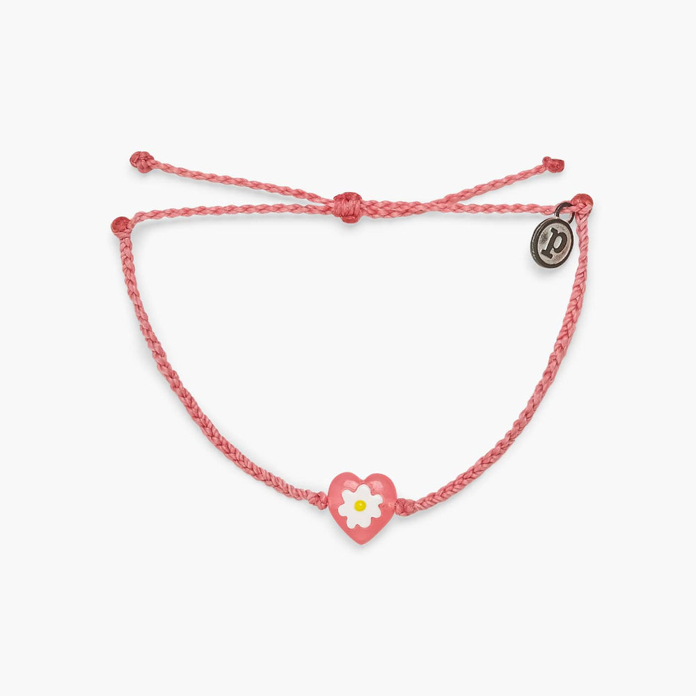 Daisy Heart Bead Charm Bracelet 2