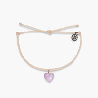 Stone Heart Charm Bracelet