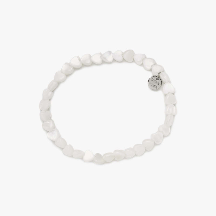Mother of Pearl Heart Stretch Bracelet