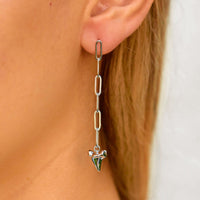 Shark Tooth Chain Earrings Gallery Thumbnail