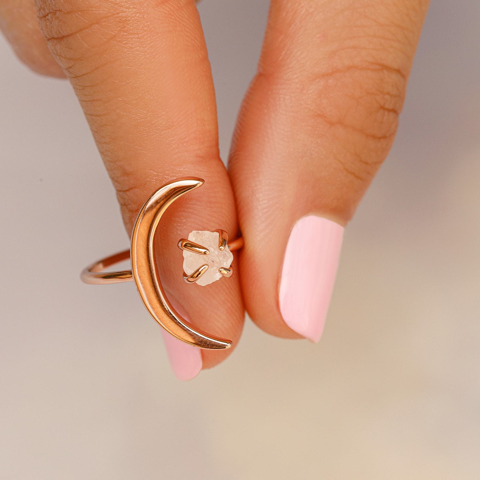 Gold moon sale ring