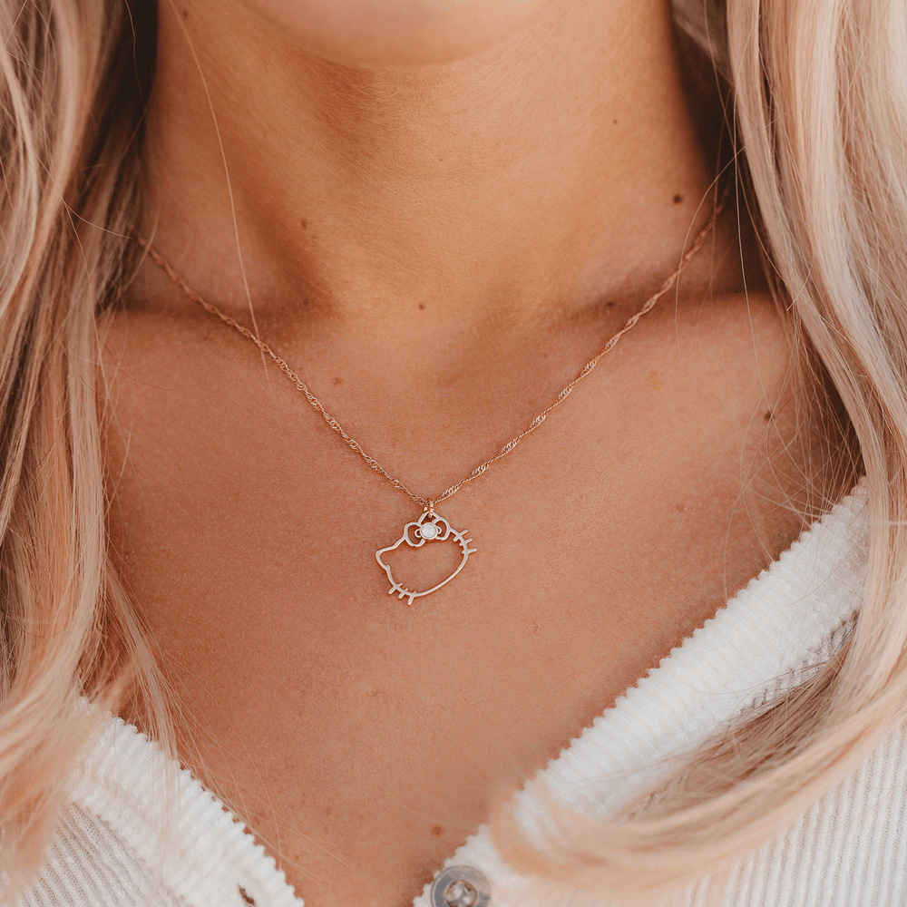 Hello Kitty Opal Pendant Necklace 3