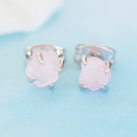 Raw Gemstone Stud Earrings Gallery Thumbnail