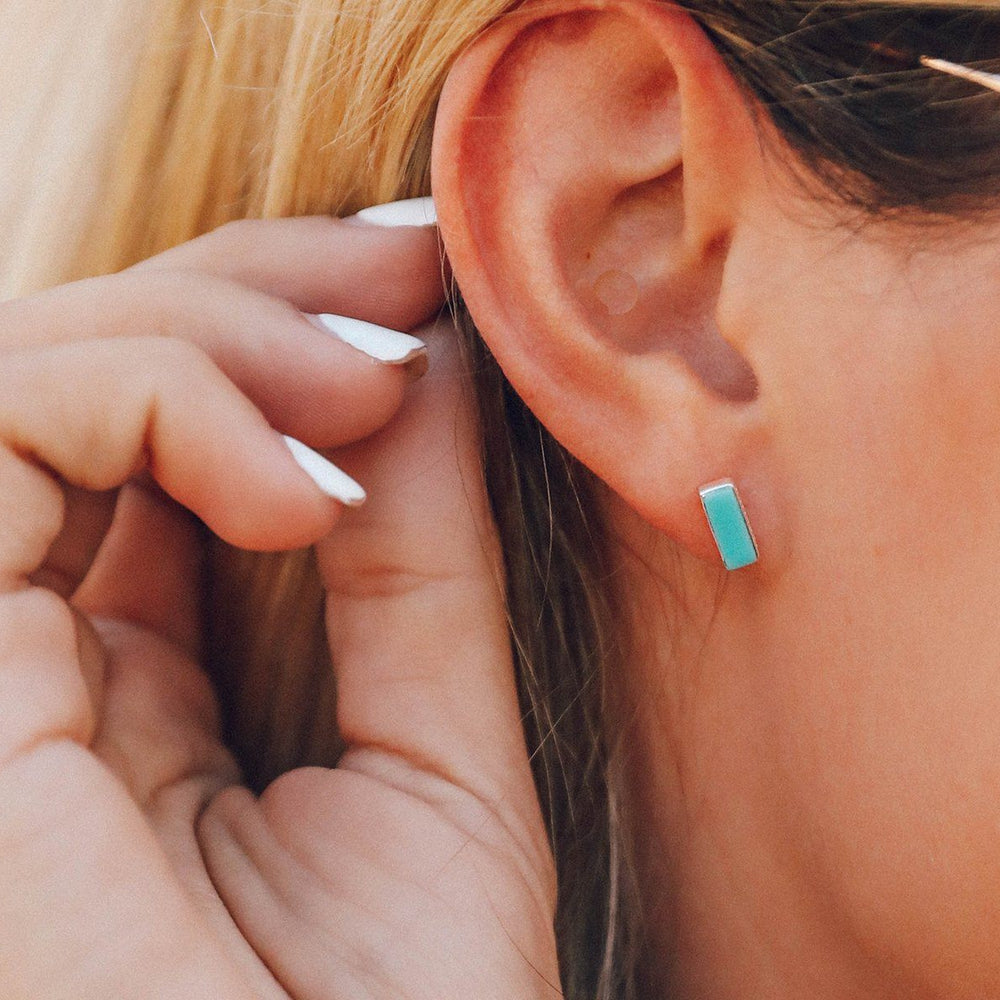 Turquoise Bar Earrings 4