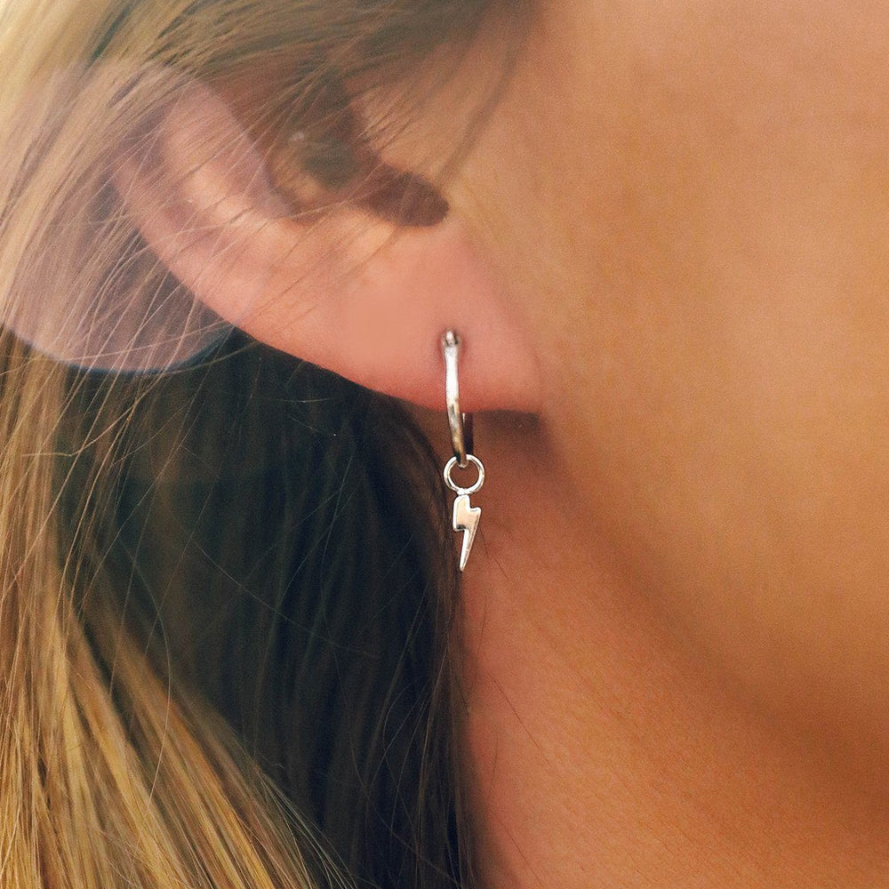 Lightning Hoop Earrings