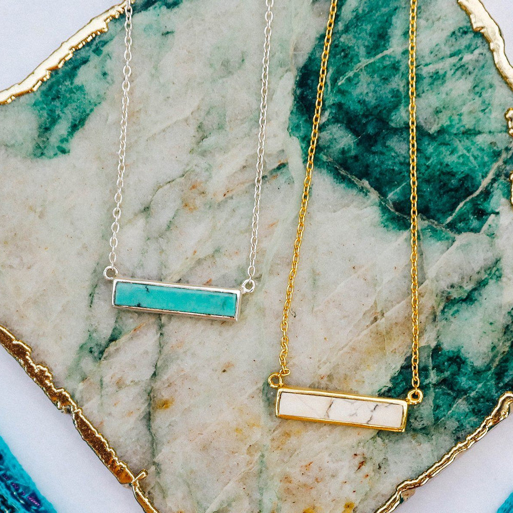 Turquoise Bar Necklace 6
