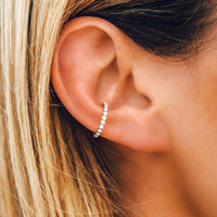 Delicate Opal Stone Ear Cuff Gallery Thumbnail