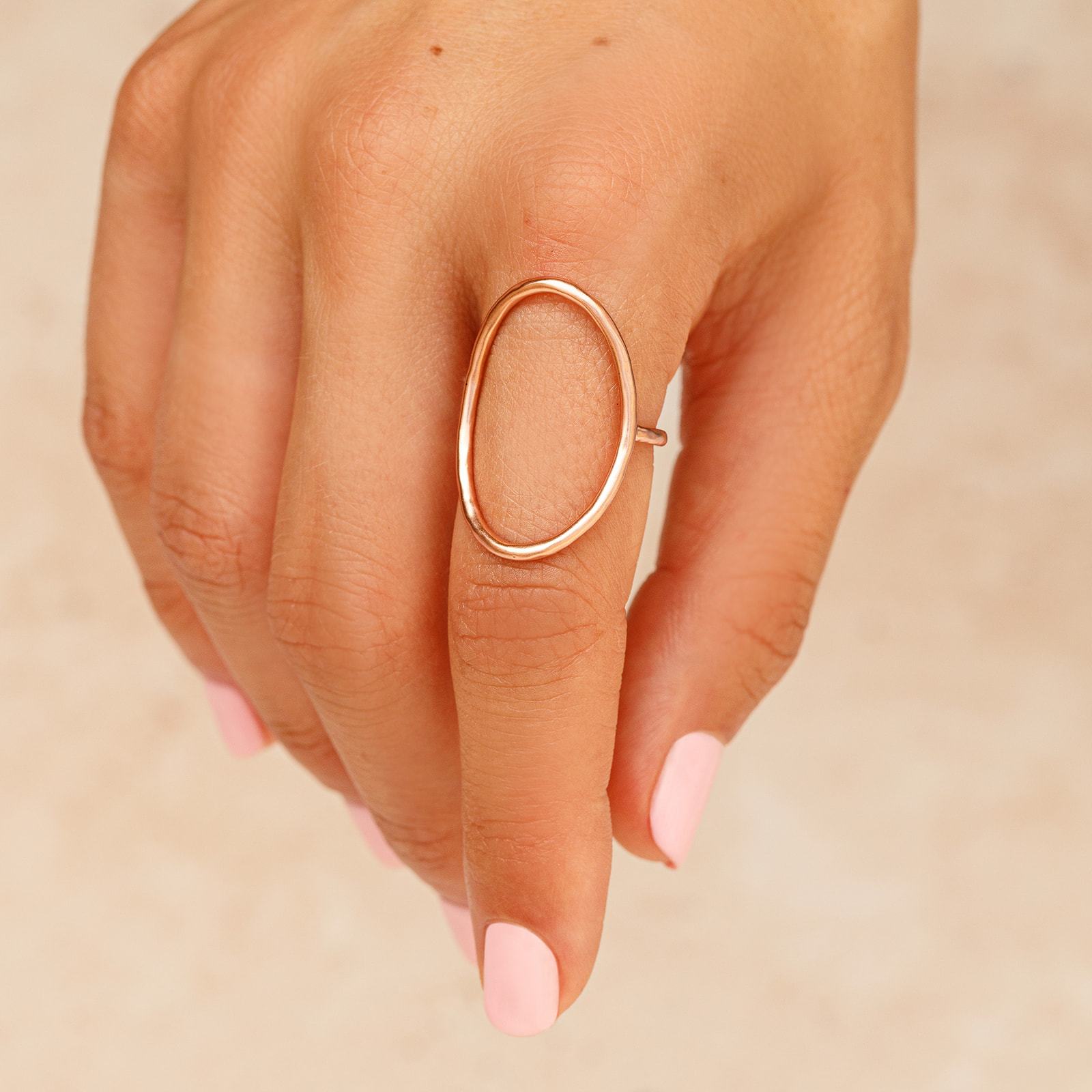 Open oval clearance ring