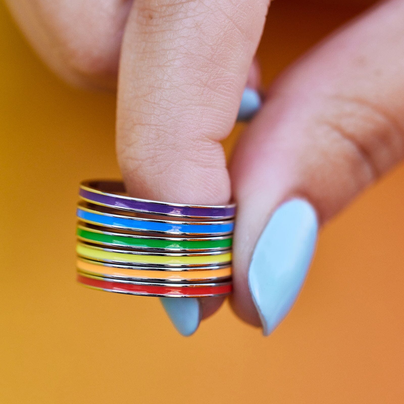 Stackable rainbow sale rings