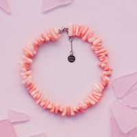 Pink Coral Chain Anklet Gallery Thumbnail