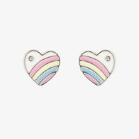 Pastel Vintage Heart Stud Earrings Gallery Thumbnail