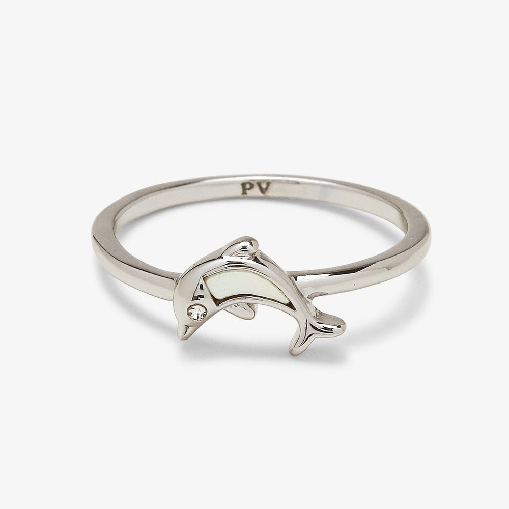 Mother of Pearl Dolphin Ring 1