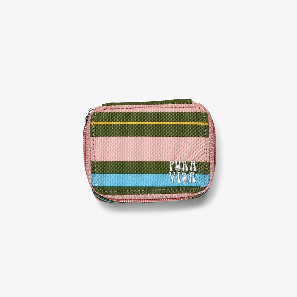 Mini Pink and Green Striped Jewelry Case 5