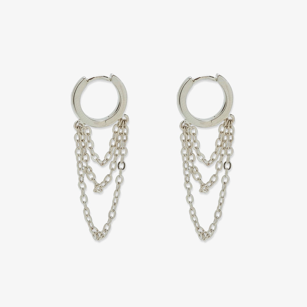 Draped Chain Hoop Earrings 1