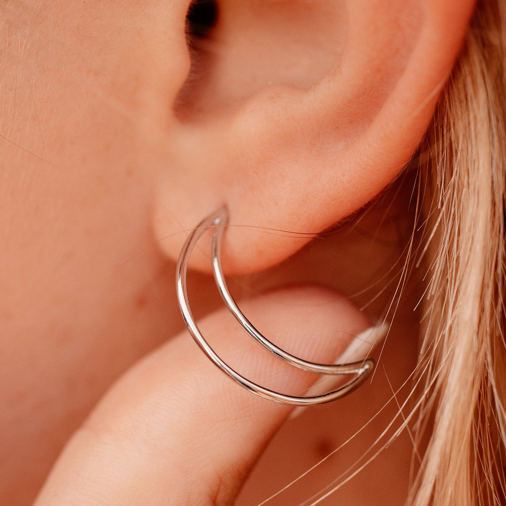 Crescent Hoop Earrings 3