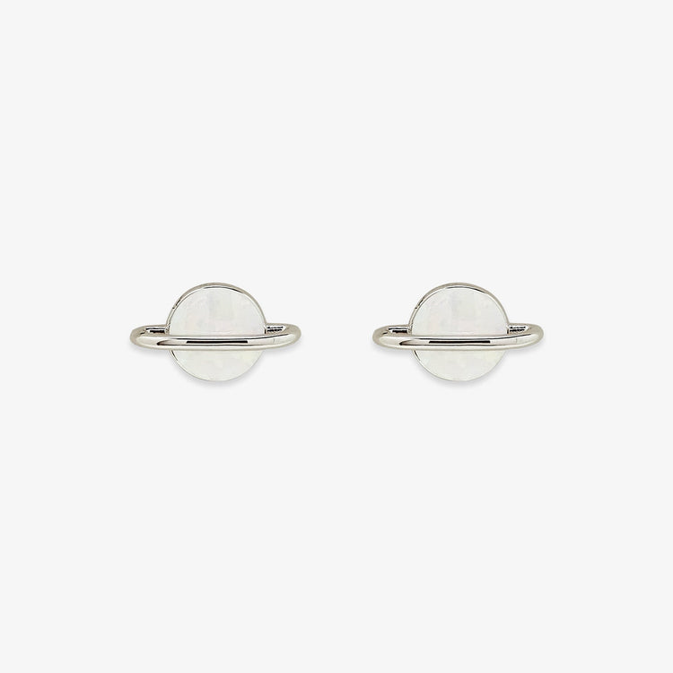 Opal Saturn Stud Earrings