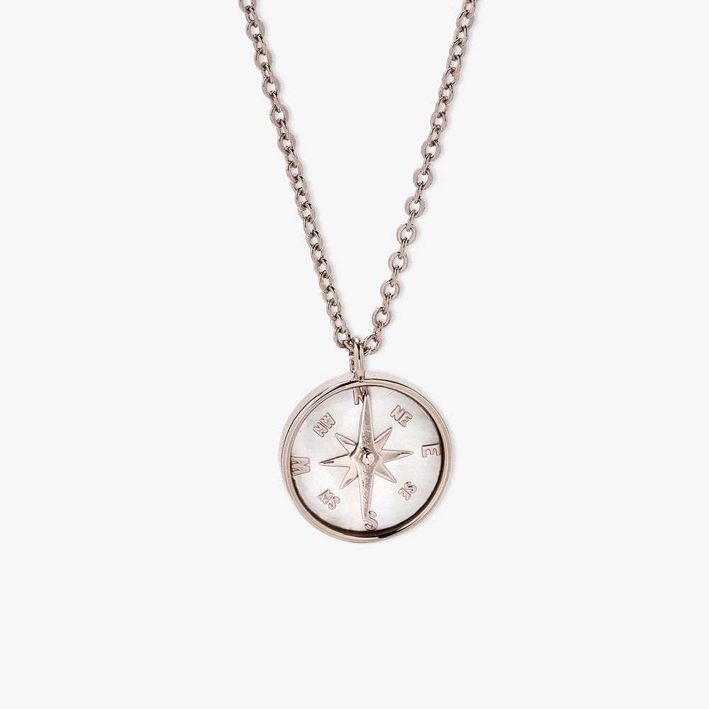 Mother of Pearl Compass Necklace 1