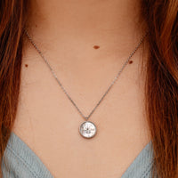 Mother of Pearl Compass Necklace Gallery Thumbnail