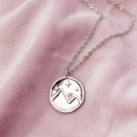 Crystal Mountain Coin Necklace Gallery Thumbnail