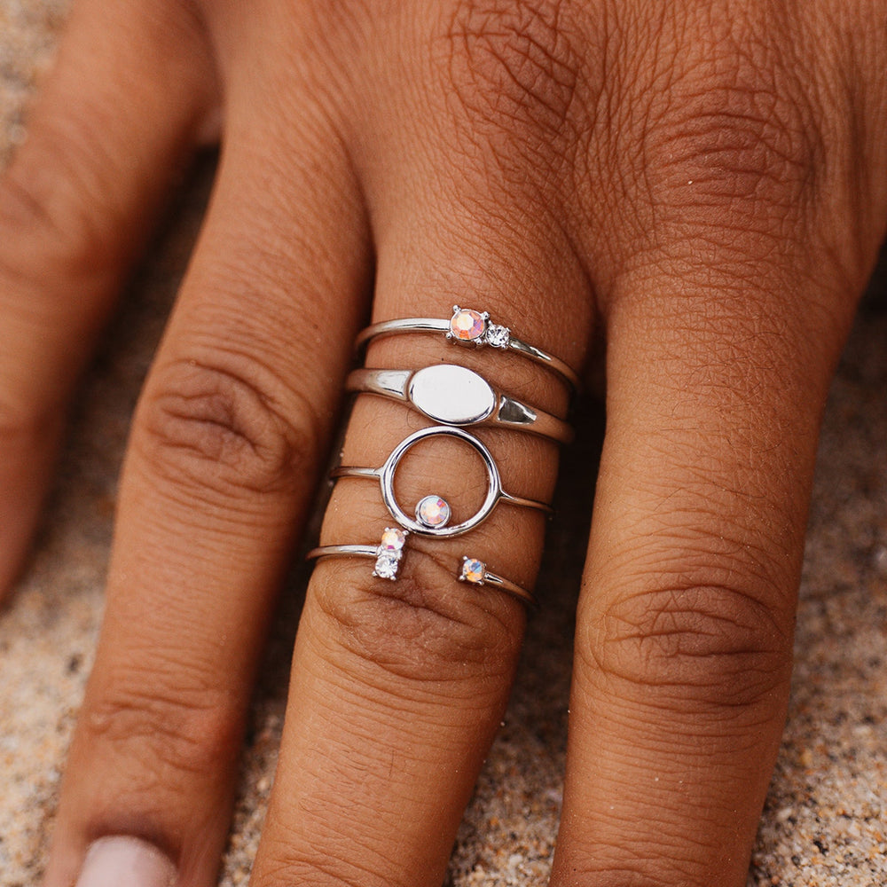 Crystal Sky Ring Stack 6