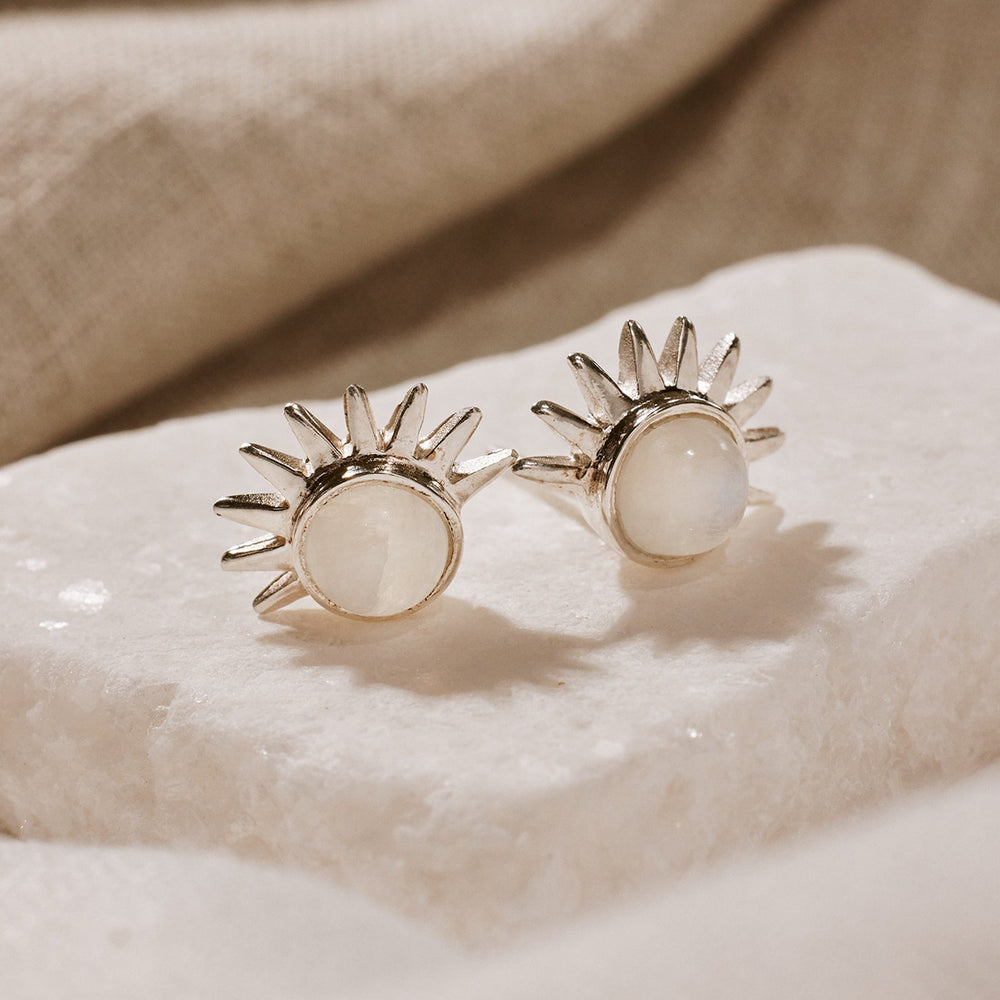 Sunrise Moonstone Earrings