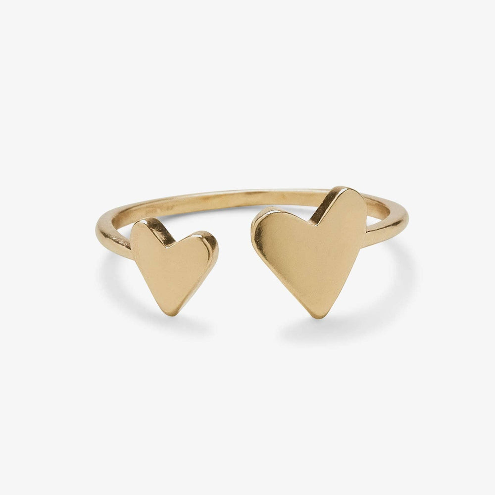 Two Hearts Open Ring 2