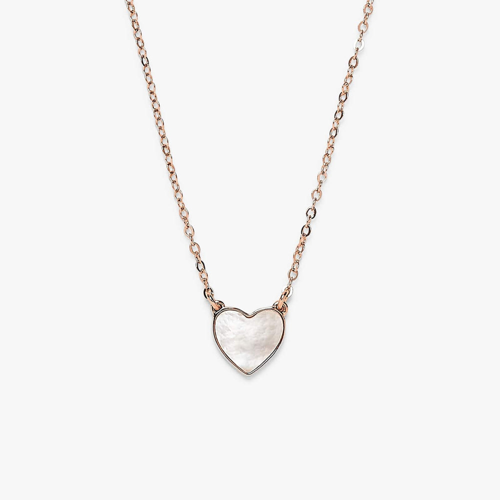 Mother of Pearl Heart Pendant Necklace 1
