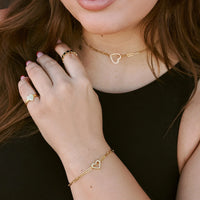 Floating Heart Paperclip Chain Choker Gallery Thumbnail