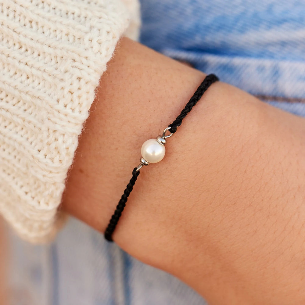 Simple Pearl Bead Charm Bracelet 2