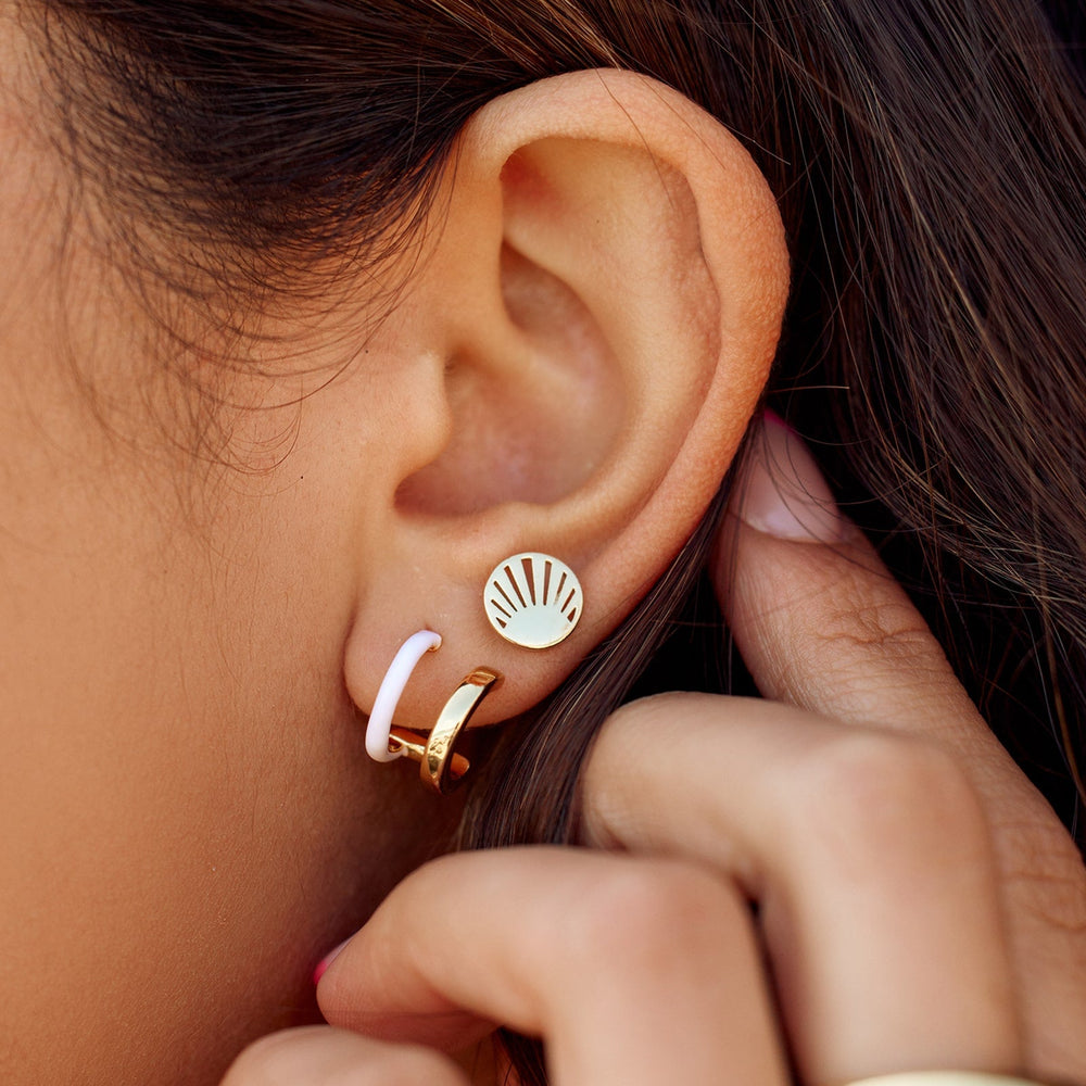 Double Hoop Huggie Earrings 6