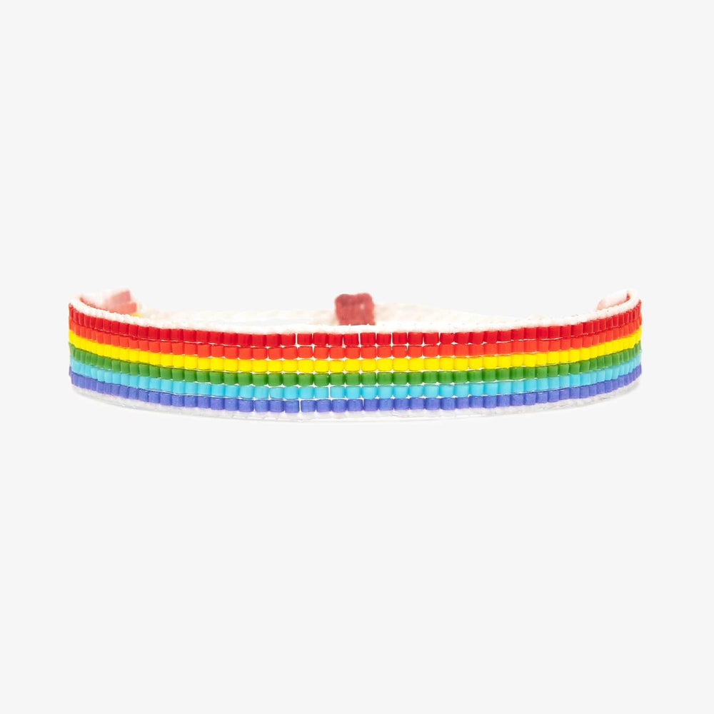 Woven Rainbow Seed Bead Bracelet 1